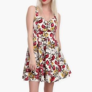 Skulls & Roses Hot Topic Vintage Dress